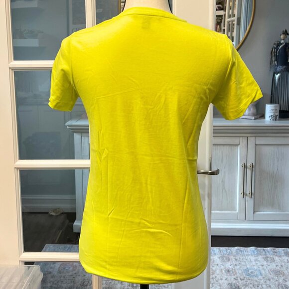 Ralph Lauren chartreuse Yellow Crew Neck Cotton T-Shirt S - Picture 3 of 4